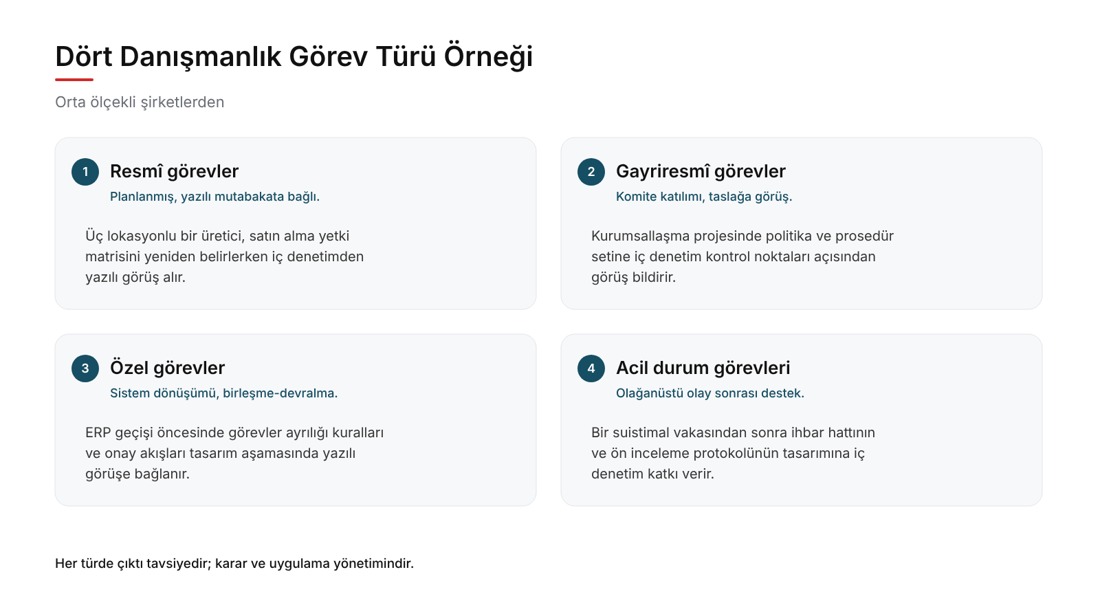 İç Denetimin Göz Ardı Edilen Yüzü: Danışmanlık 4 04 danismanlik gorev turleri infografik - İç Denetimin Göz Ardı Edilen Yüzü: Danışmanlık - 2026 -