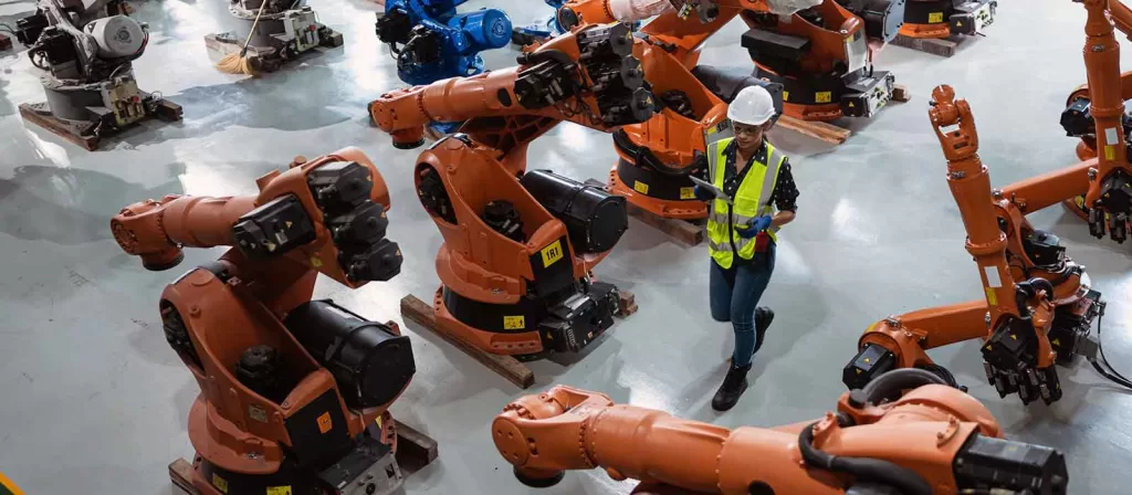 Mastering ERP Systems: The Ultimate Handbook 1 female-engineer-installs-a-program-on-a-robotics-for-factory-resource-planning-in-turkiye