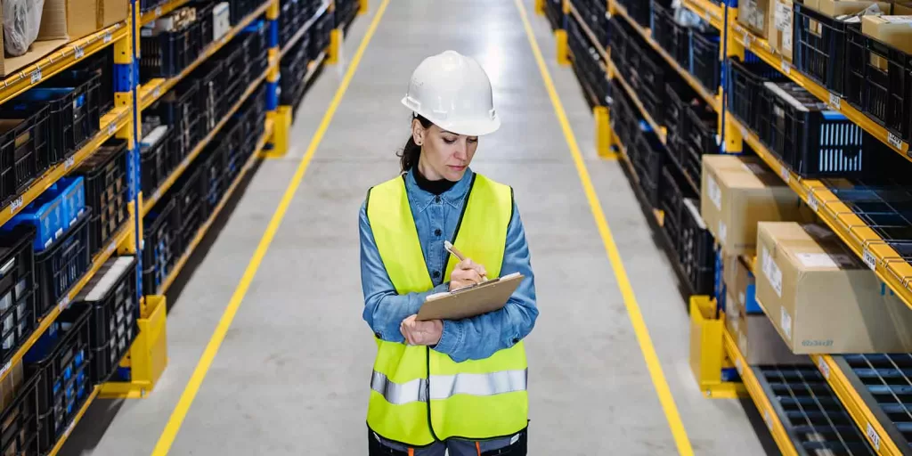 Mastering ERP Systems: The Ultimate Handbook 14 warehouse-female-worker-checking-up-stuff-in-a-warehouse-for-optimizing-the-inventory-resources-using-high-tech-device